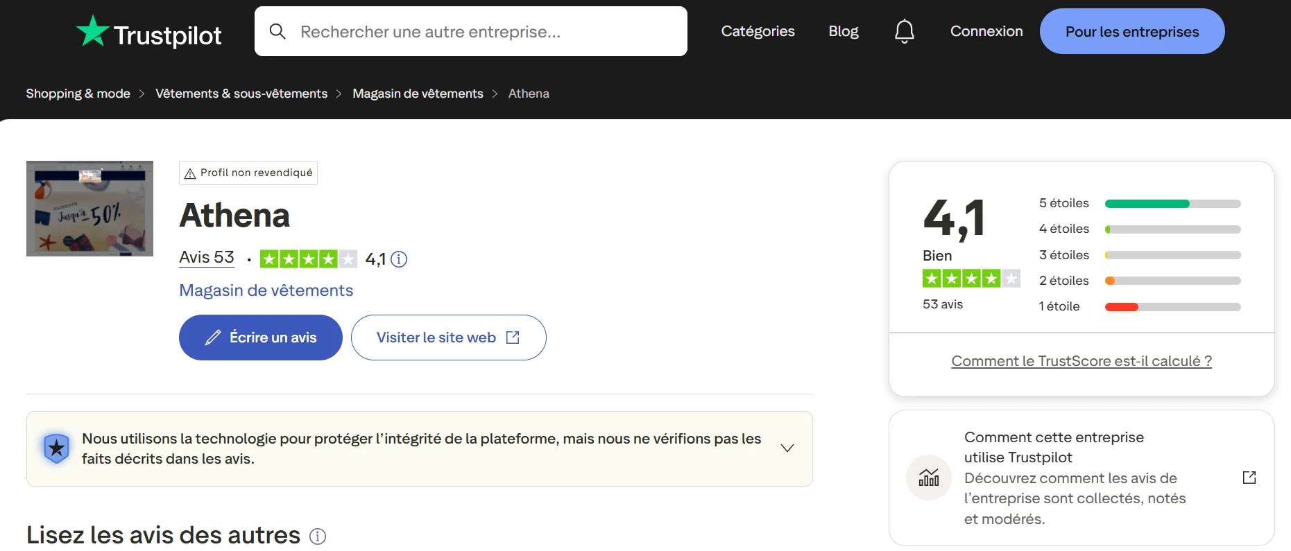 Quels sont les avis sur Athena ?