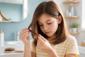 ma fille de 8 ans est pleine de pellicules